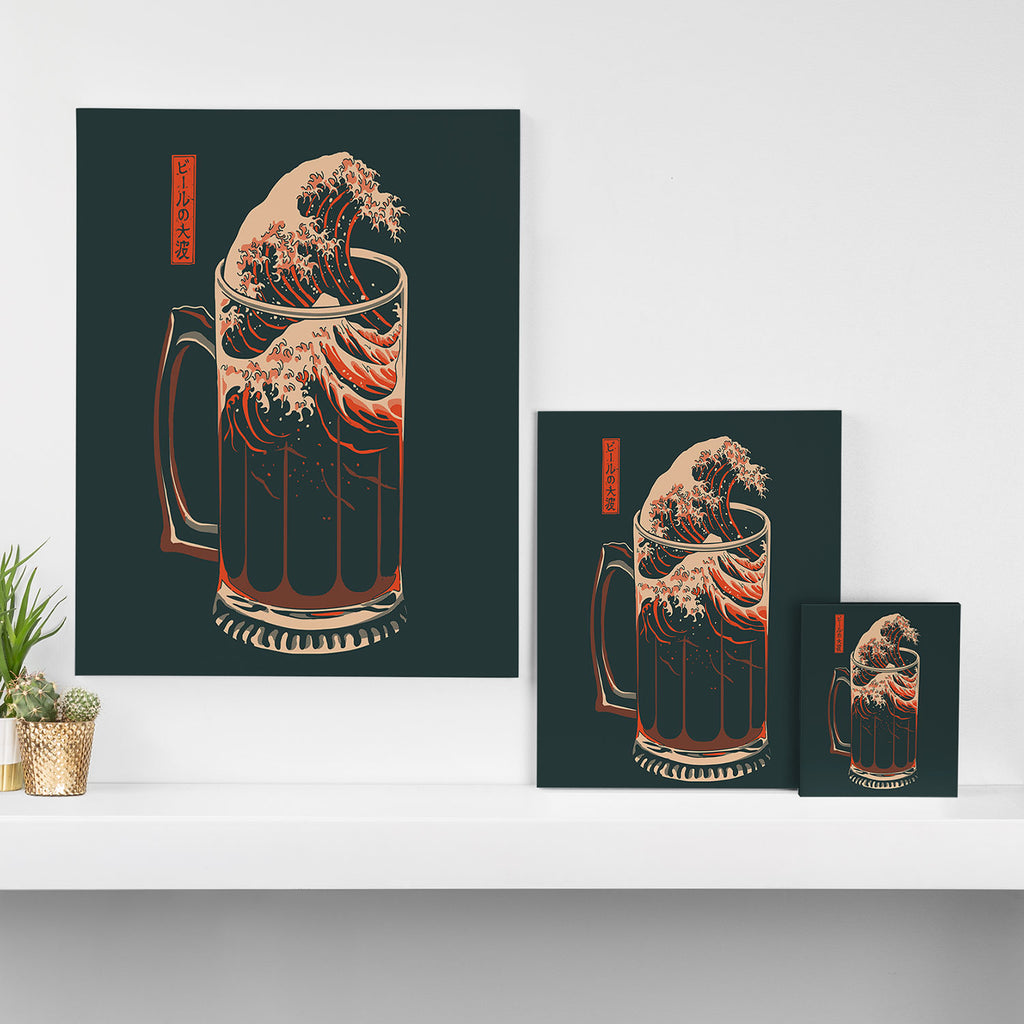 The Great Wave of Beer Canvas Print Gallery Image 3