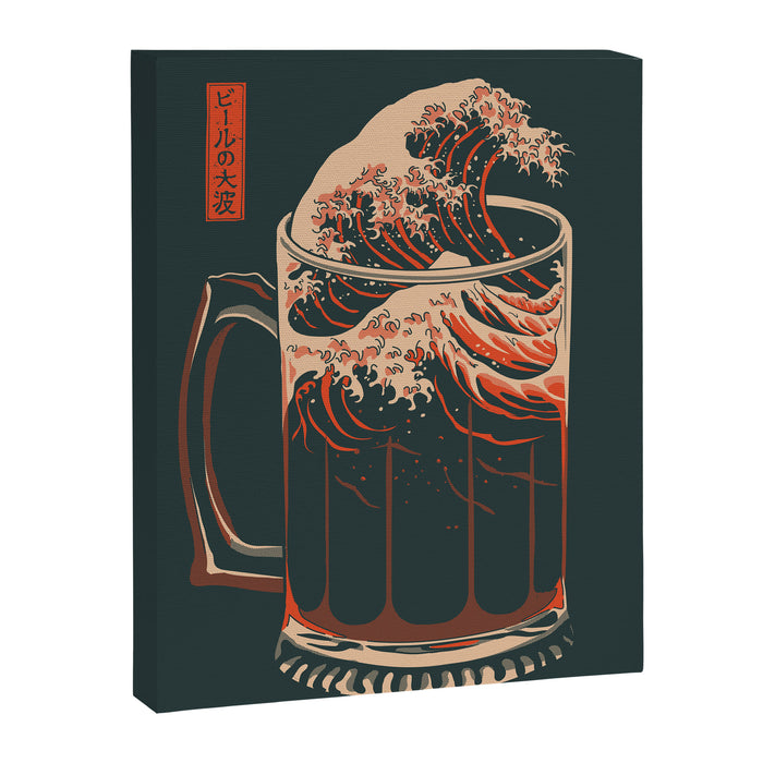 The Great Wave of Beer Canvas Print Gallery Image 1