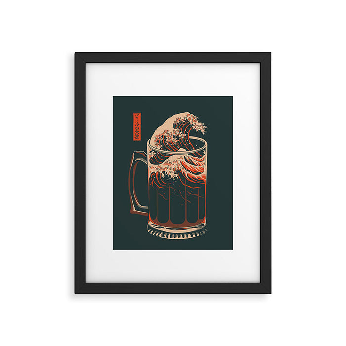 The Great Wave of Beer Framed Art Print Gallery Image 1