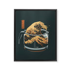The Great Wave of Coffee Framed Canvas Print Gallery Image 8