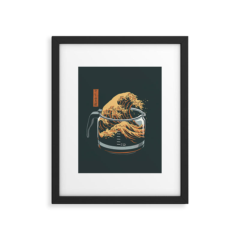 The Great Wave of Coffee Framed Art Print