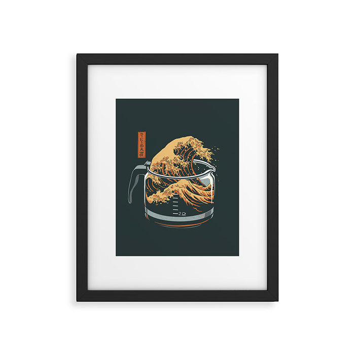 The Great Wave of Coffee Framed Art Print Gallery Image 1