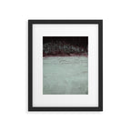 Abstract Textured Landscape in Burgundy  Pale Mint Framed Art Print Gallery Image 5