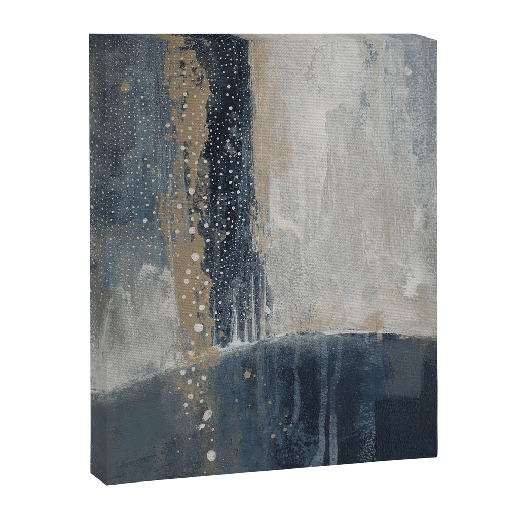 Blue and Beige Abstract Painting  Textured Modern Art Canvas Print Gallery Image 6