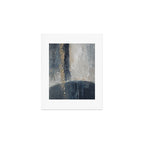 Blue and Beige Abstract Painting  Textured Modern Art Art Print Gallery Image 1