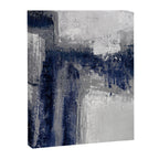 Blue and Gray Abstract Painting  Modern Textured Artwork Canvas Print Gallery Image 6