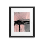 Blush and  Black Abstract Painting Framed Art Print Gallery Image 5