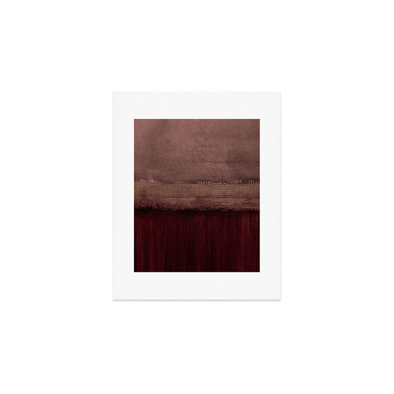 Burgundy abstract Art Print Gallery Image 1