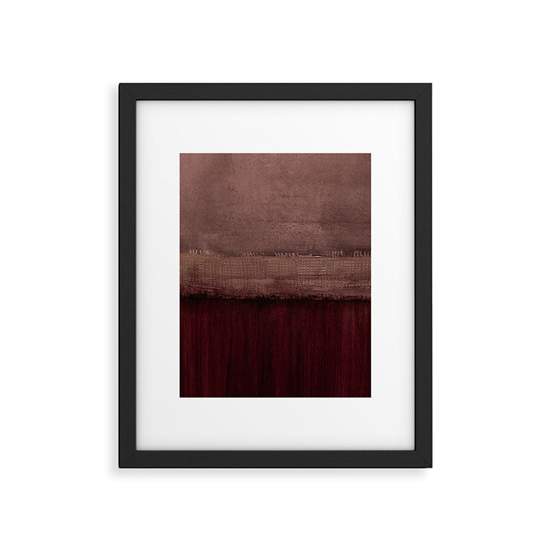 Burgundy abstract Framed Art Print Gallery Image 5