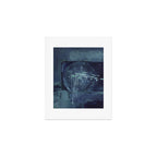 Deep Blue Abstract Circle Art Print Gallery Image 1