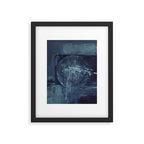Deep Blue Abstract Circle Framed Art Print Gallery Image 5