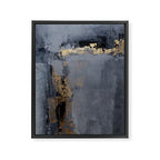 Golden Abstract Texture Grey and Gold Modern Painting Framed Canvas Print Gallery Image 6
