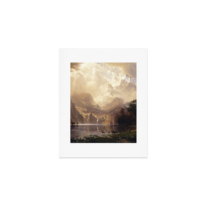 Albert Bierstadt - Among the Sierra Nevada, California Art Print Gallery Image 1