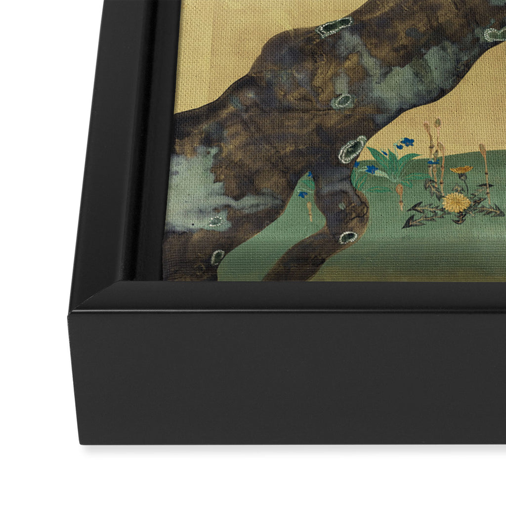 Cherry Tree Japanese Edo Period Six-Panel Gold Leaf Screen Framed Canvas Print Gallery Image 3