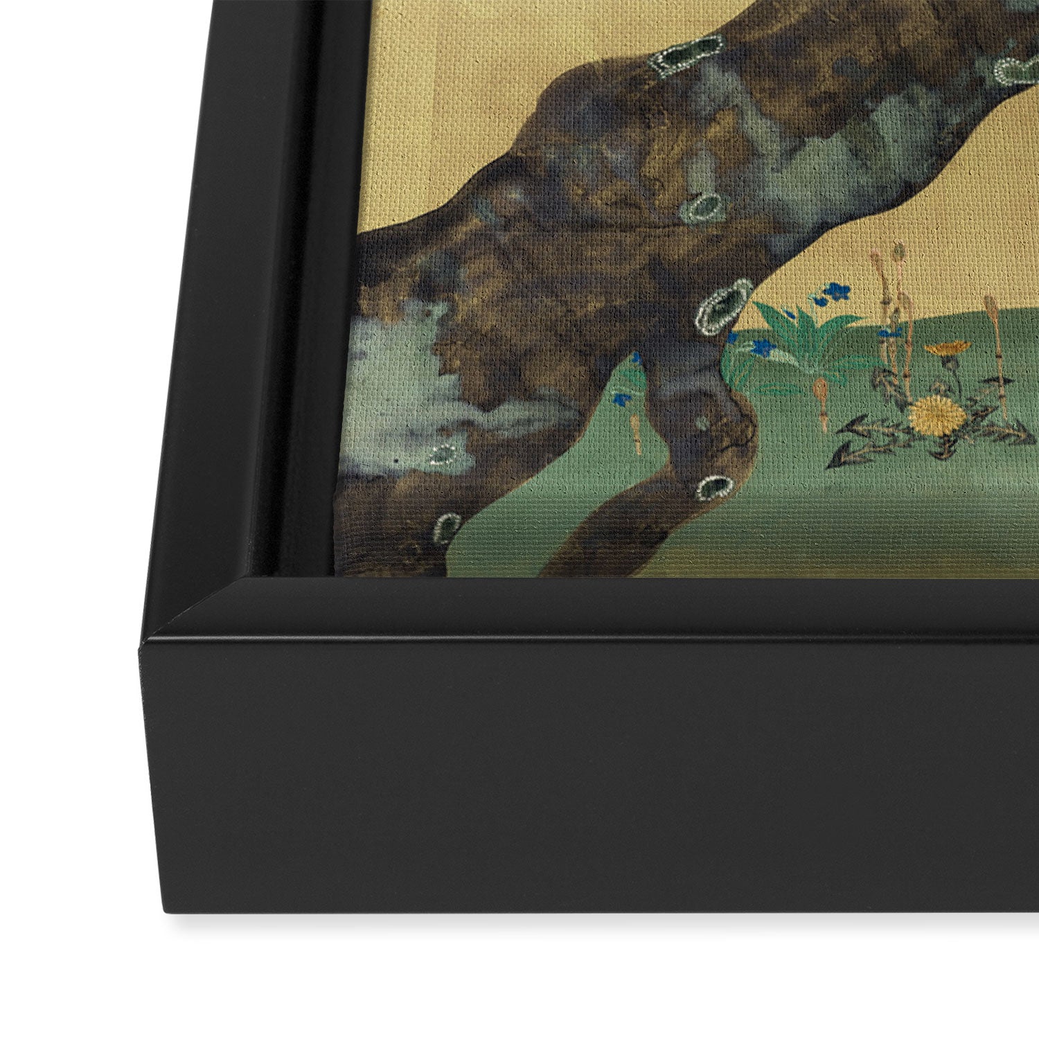 Cherry Tree Japanese Edo Period Six-Panel Gold Leaf Screen Framed Canvas Print Gallery Image 3