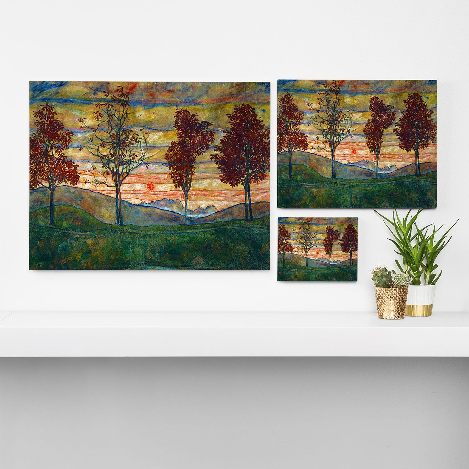 Four Trees - Egon Schiele Canvas Print Gallery Image 3
