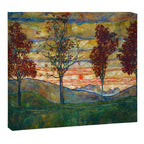 Four Trees - Egon Schiele Canvas Print Gallery Image 3