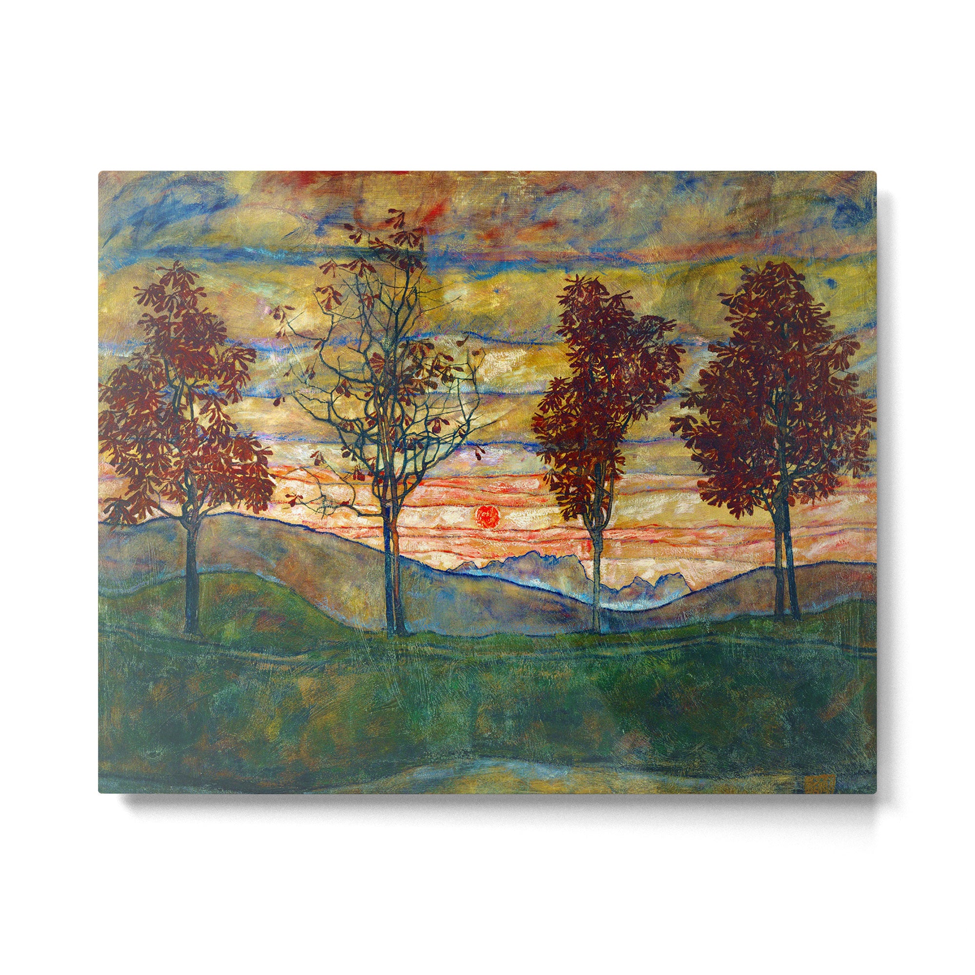 Four Trees - Egon Schiele Metal Print Gallery Image 4