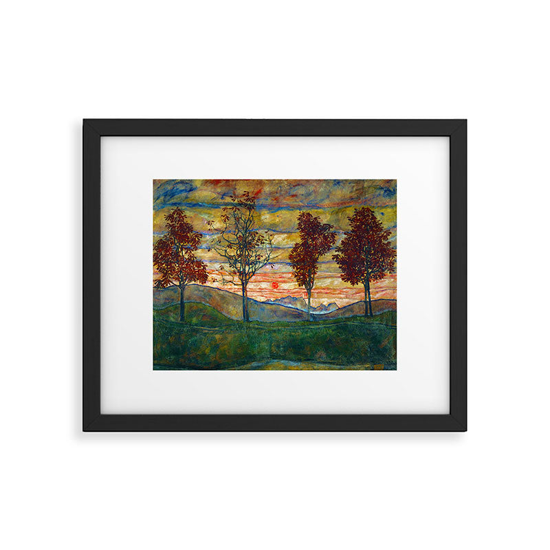Four Trees - Egon Schiele Framed Art Print Gallery Image 5