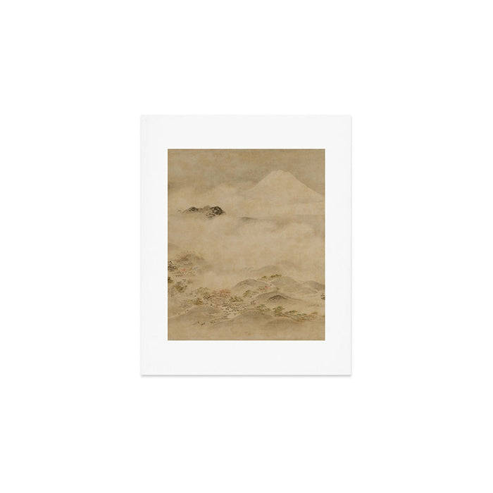 Japanese Edo Period Landscape Scroll of Mount Fuji - Kano Tanyu Art Print Gallery Image 1