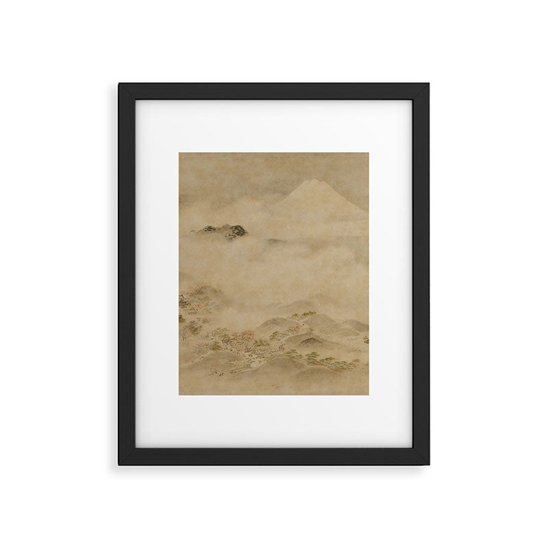 Japanese Edo Period Landscape Scroll of Mount Fuji - Kano Tanyu Framed Art Print Gallery Image 5