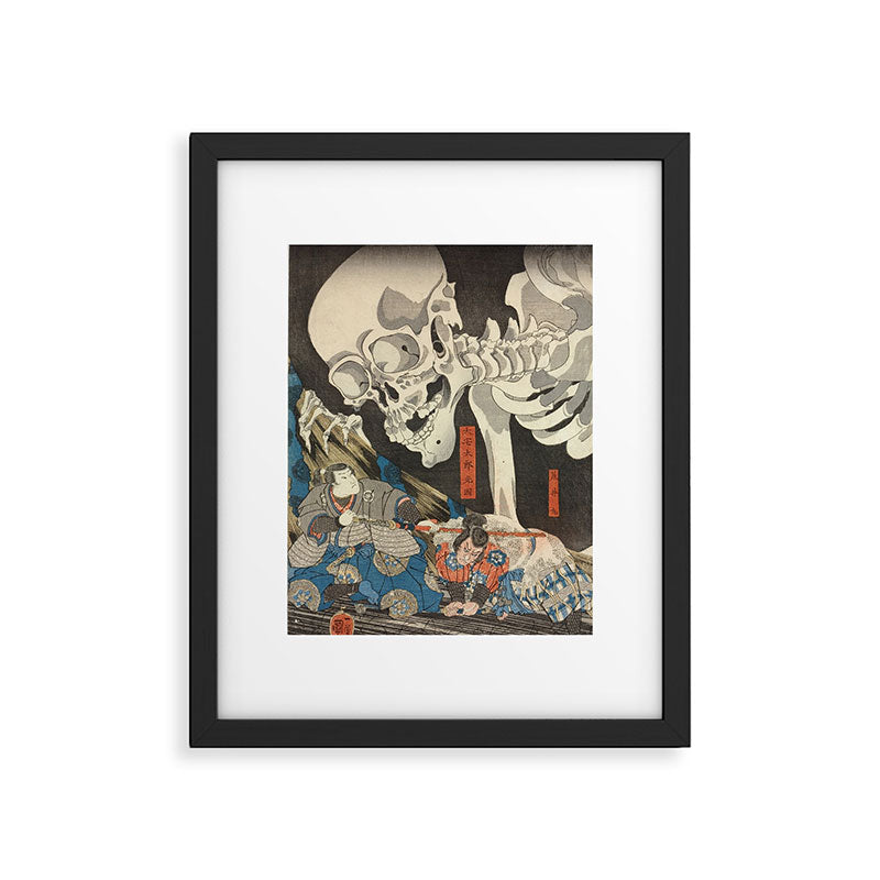 Takiyasha the Witch and the Skeleton Spectre Framed Art Print Gallery Image 4