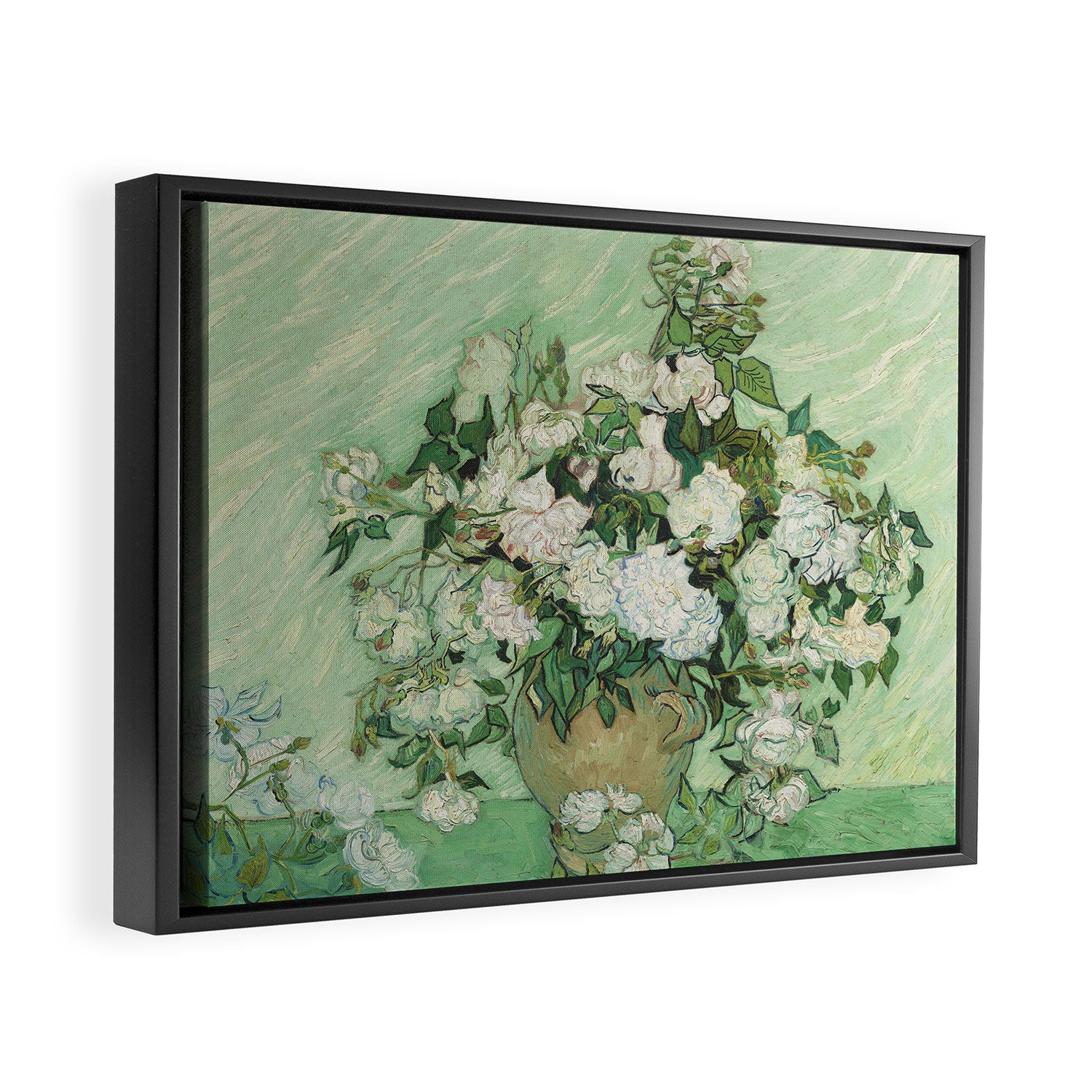 Vincent van Gogh - Roses Framed Canvas Print Gallery Image 2