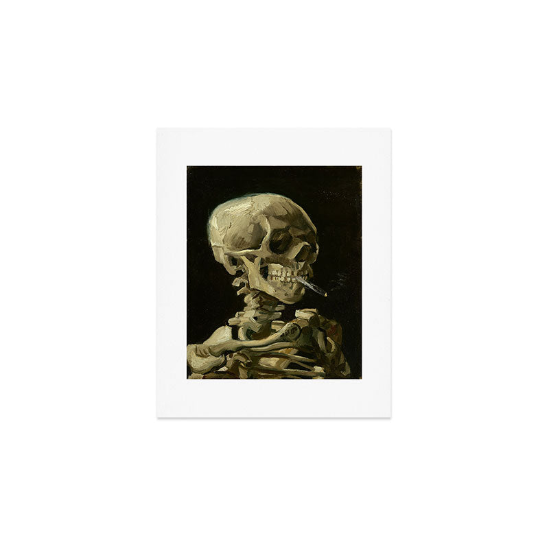 Vincent van Gogh - Skull of a Skeleton with Burning Cigarette Art Print Gallery Image 1