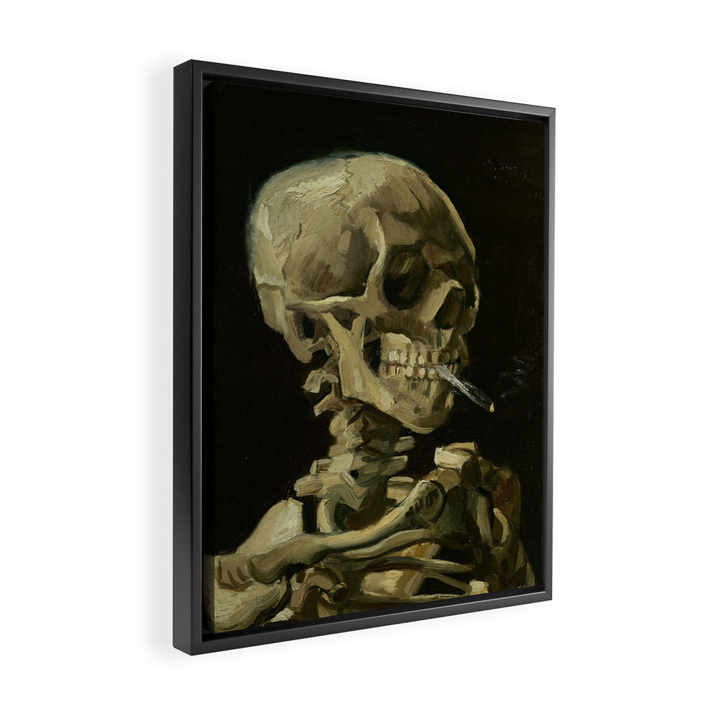 Vincent van Gogh - Skull of a Skeleton with Burning Cigarette Framed Canvas Print Gallery Image 2
