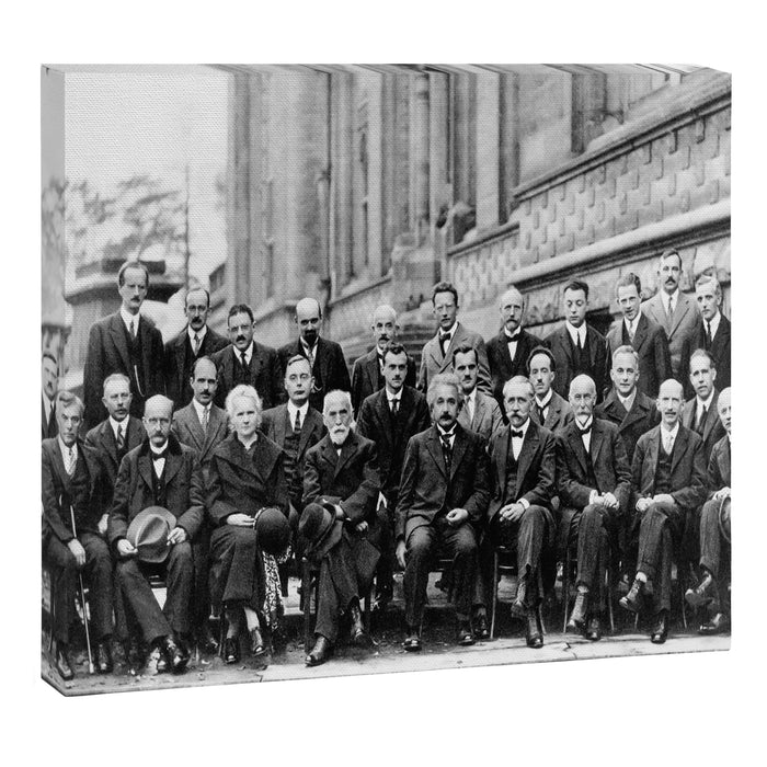 World-Renowned Physicists of 1927 at Solvay Conference Canvas Print Gallery Image 1