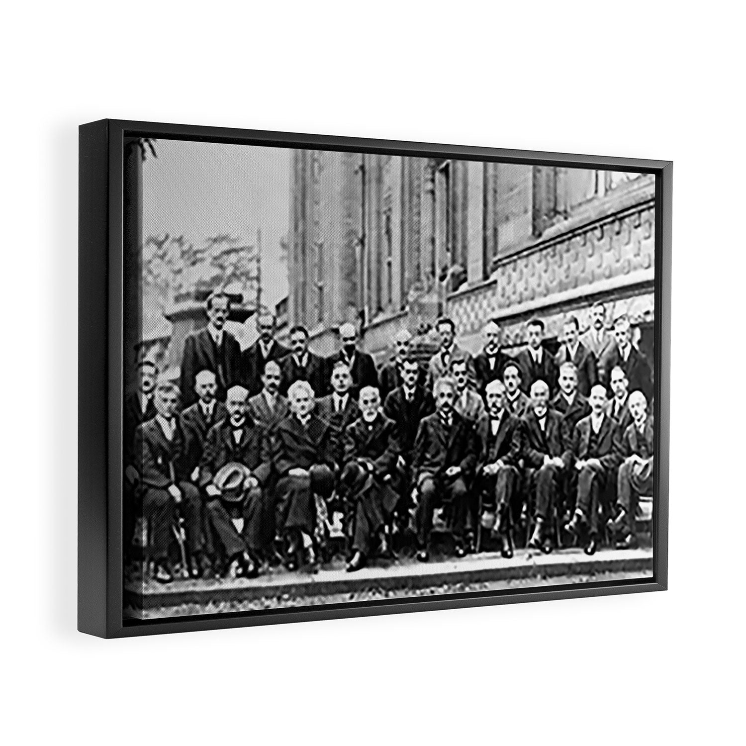 World-Renowned Physicists of 1927 at Solvay Conference Framed Canvas Print Gallery Image 2
