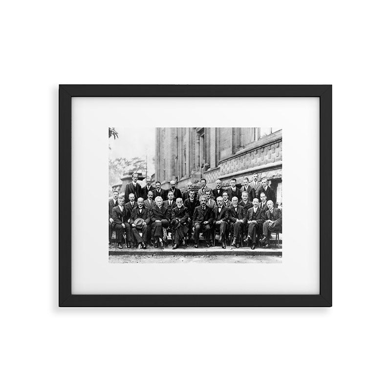 World-Renowned Physicists of 1927 at Solvay Conference Framed Art Print Gallery Image 4