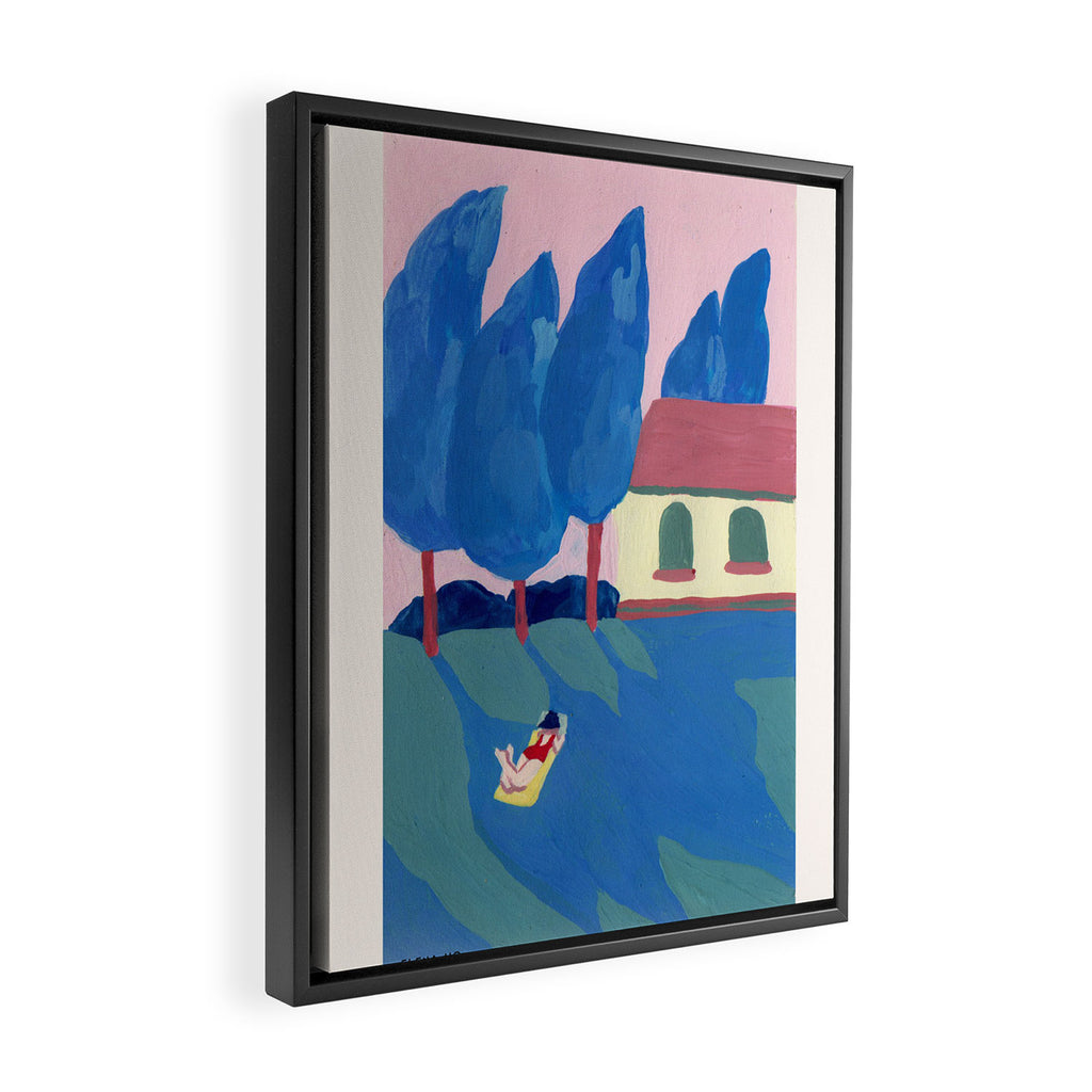 Casa en el campo Framed Canvas Print Gallery Image 2