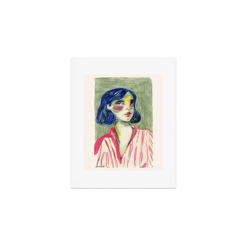 Pencil girl Art Print Gallery Image 1