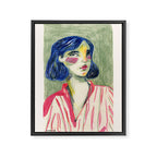 Pencil girl Framed Canvas Print Gallery Image 6