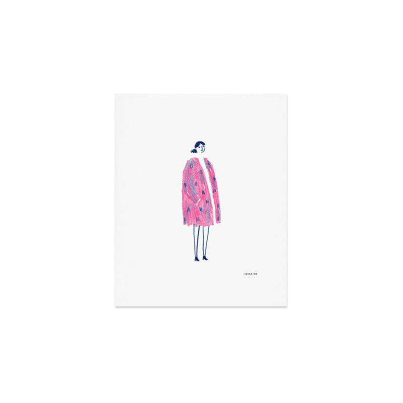 Pink jacket Art Print Gallery Image 1