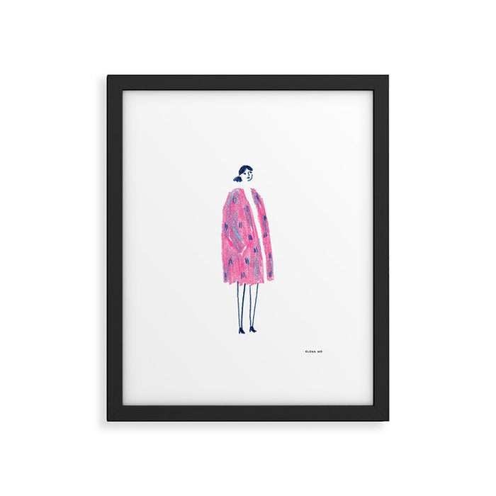Pink jacket Framed Art Print Gallery Image 1