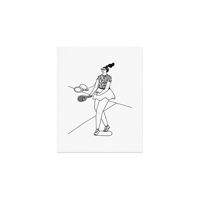 Tennis girl Art Print Gallery Image 1