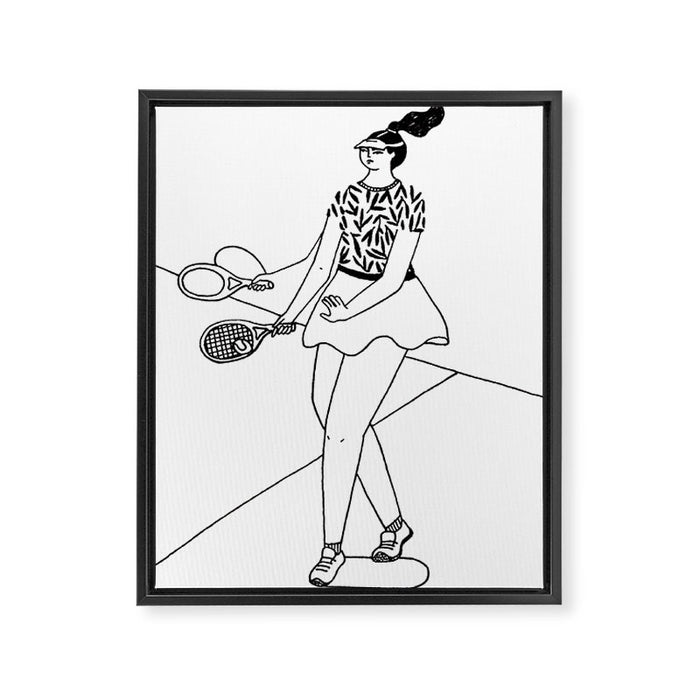 Tennis girl Framed Canvas Print Gallery Image 1