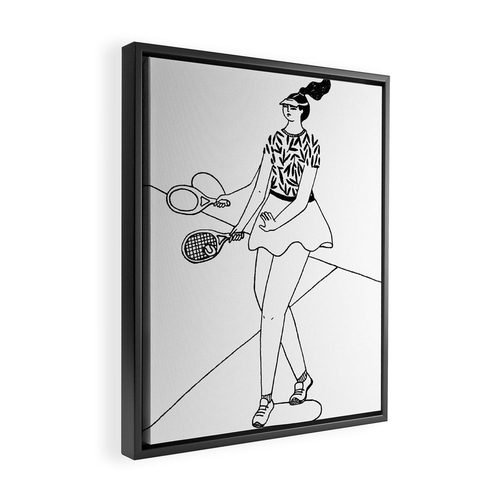 Tennis girl Framed Canvas Print Gallery Image 2