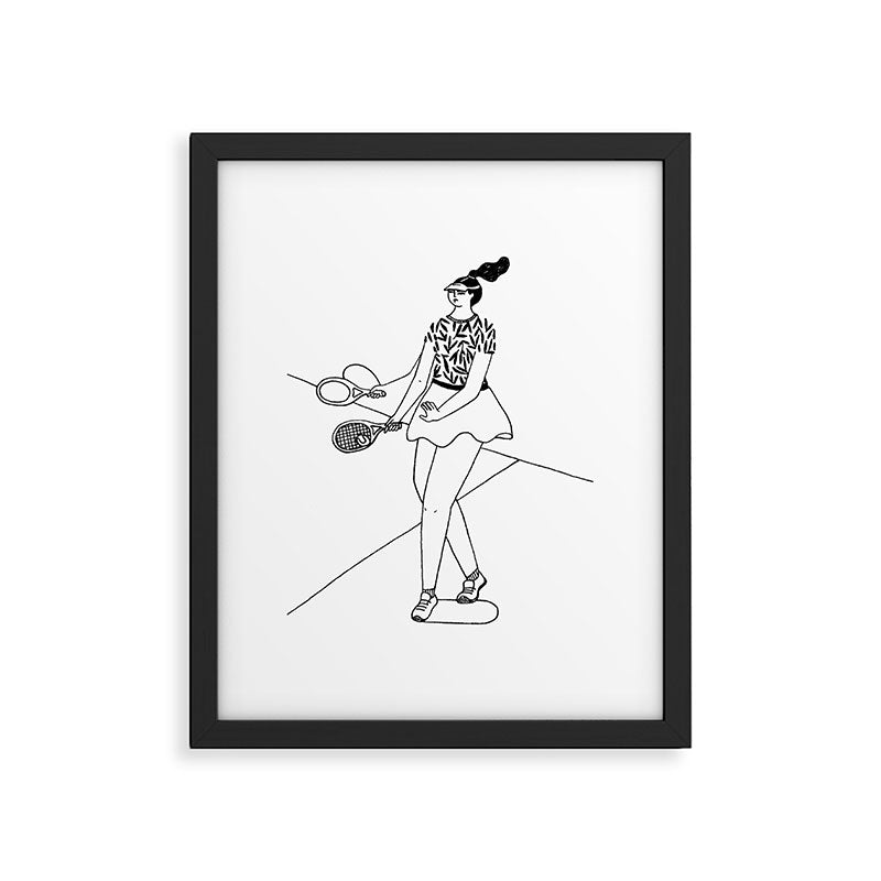 Tennis girl Framed Art Print Gallery Image 5