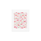 Flamingo Floral Pattern! Art Print Gallery Image 1