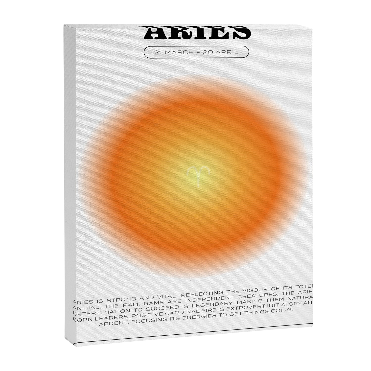 Aries Zodiac Aura Print Canvas Print Gallery Image 6