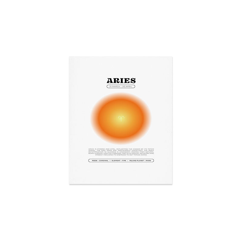 Aries Zodiac Aura Print Art Print Gallery Image 1