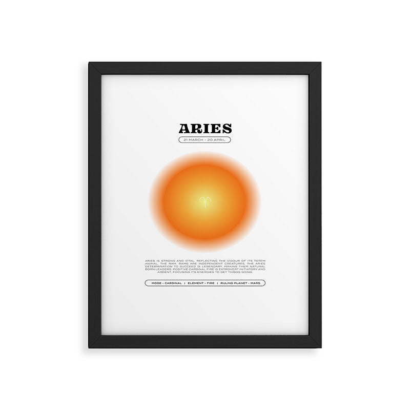 Aries Zodiac Aura Print Framed Art Print Gallery Image 5