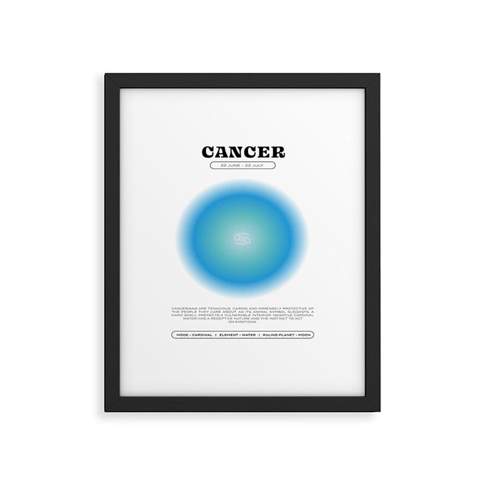 Cancer Zodiac Aura Print Framed Art Print Gallery Image 1