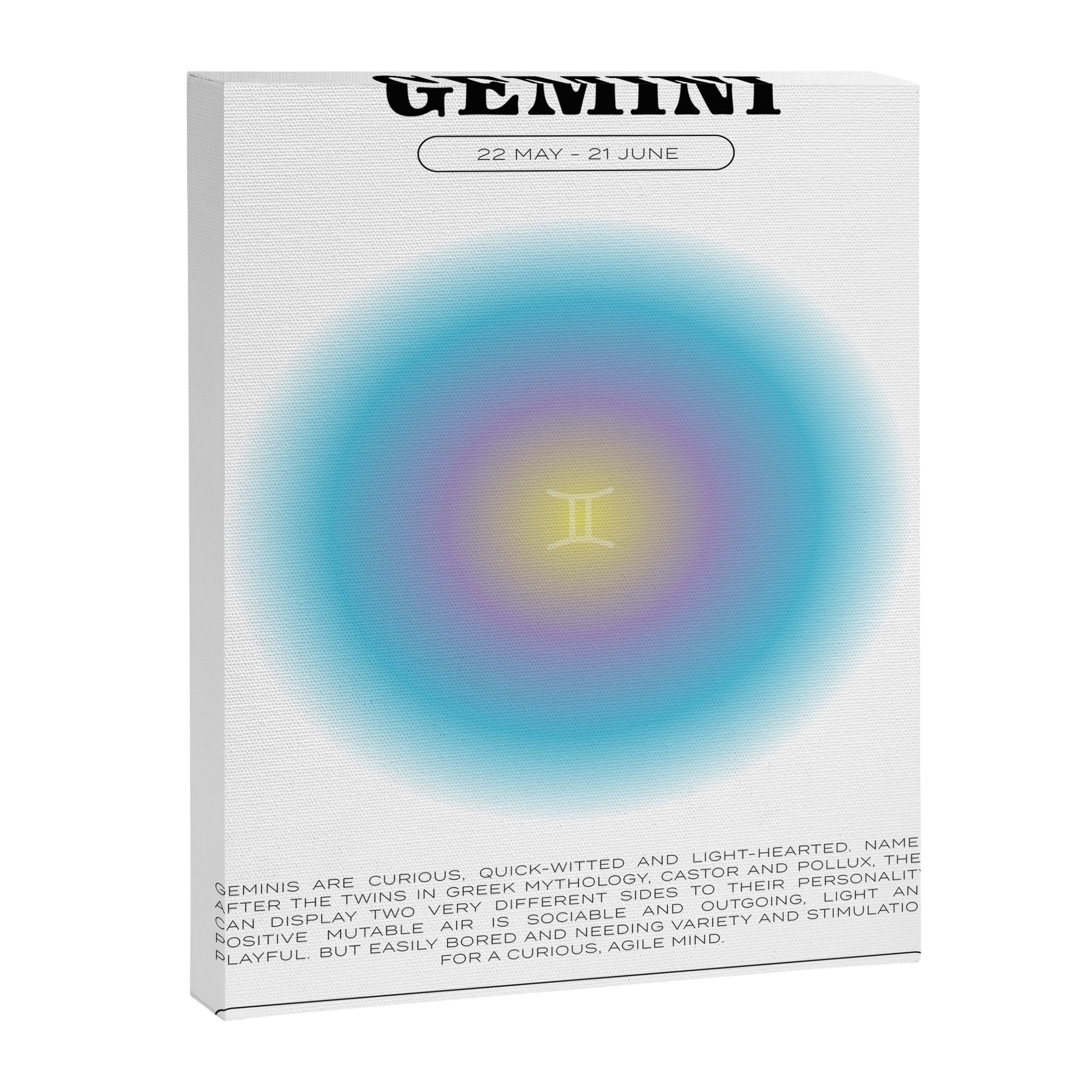Gemini Zodiac Aura Print Canvas Print Gallery Image 6