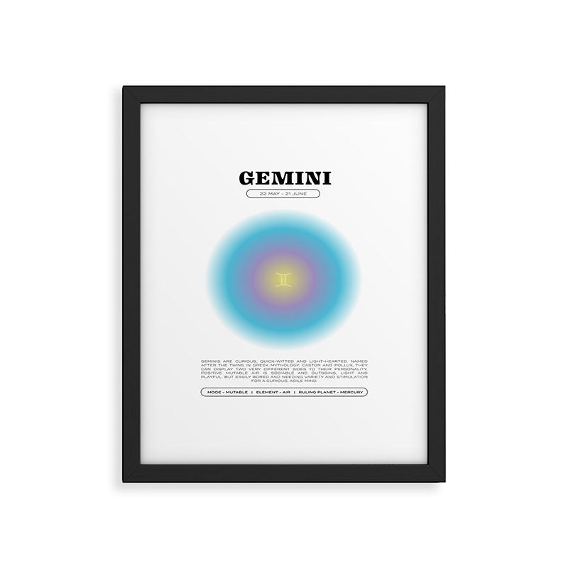 Gemini Zodiac Aura Print Framed Art Print Gallery Image 5