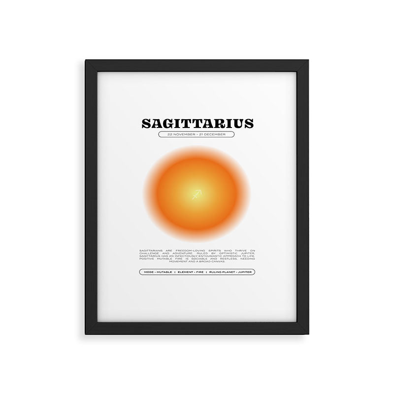 Sagittarius Zodiac Aura Print Framed Art Print Gallery Image 1