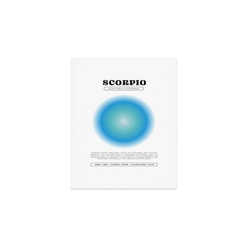 Scorpio Zodiac Aura Print Art Print Gallery Image 1